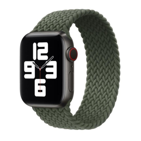 Ремінець Nylon Single-turn Braided для Apple Watch Series 7 41mm /40mm /38mm - темно-зелений