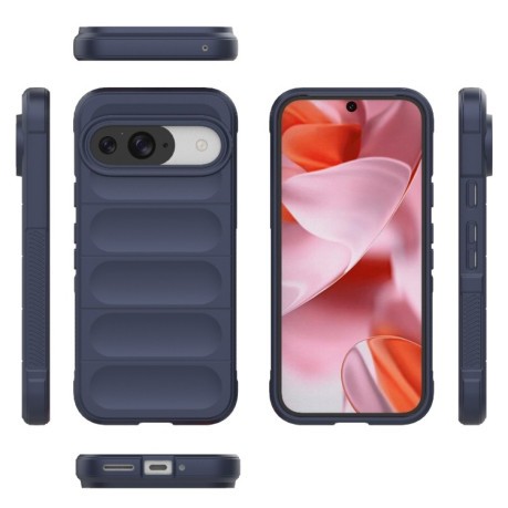 Силиконовый чехол Magic Flannel для Google Pixel 9 Pro - синий