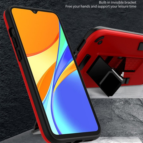 Протиударний чохол 2 in 1 with Invisible Holder на Xiaomi Redmi 10A/9C - червоний