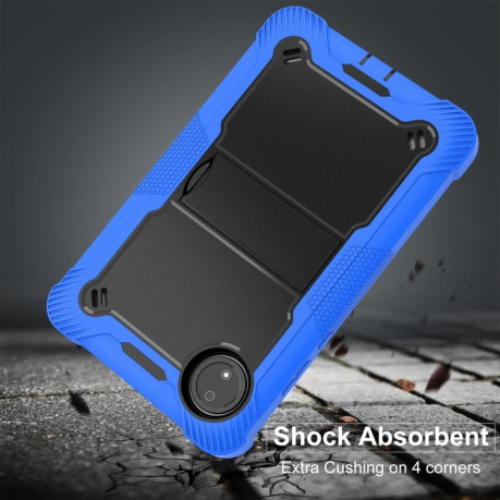 Чохол Silicone Hybrid PC Tablet Case with Holder &amp; Shoulder Strap для Xiaomi Redmi Pad SE 8.7 - Black + Dark Blue