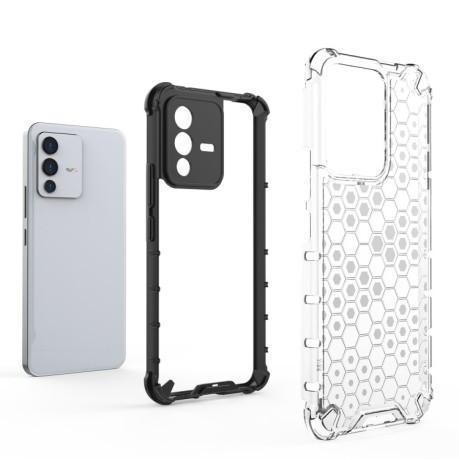Противоударный чехол Honeycomb на Vivo S12 / V23 5G - красный