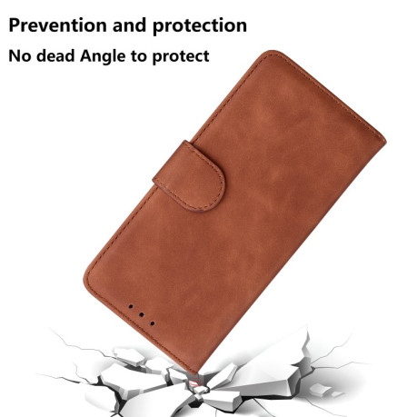 Чехол-книжка Skin Feel Pure Color для Samsung Galaxy A34 5G - коричневый