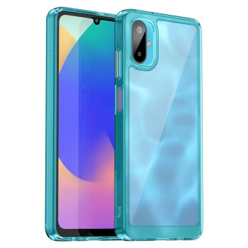 Протиударний чохол Colorful Acrylic Series із кольоровою силіконовою боковиною на Samsung Galaxy M06 5G - синій