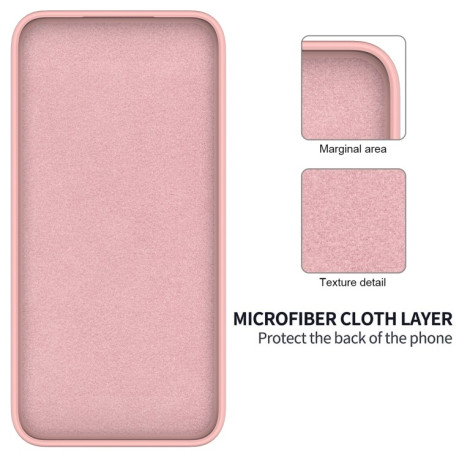 Силіконовий чохол Solid Color Liquid Silicone для Samsung Galaxy A55 5G - рожевий
