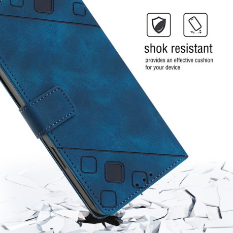 Чехол-книжка Skin-feel Embossed для Xiaomi Redmi Note 12S 4G Global - синий
