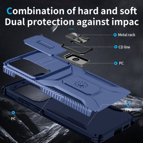 Протиударний чохол Sliding Camshield  для Samsung Galaxy S25 Ultra 5G - синій