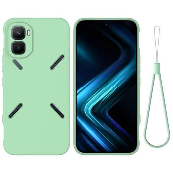 Силиконовый чехол Solid Color Liquid Silicone на Infinix GT 50 Pro 5G — зелёный