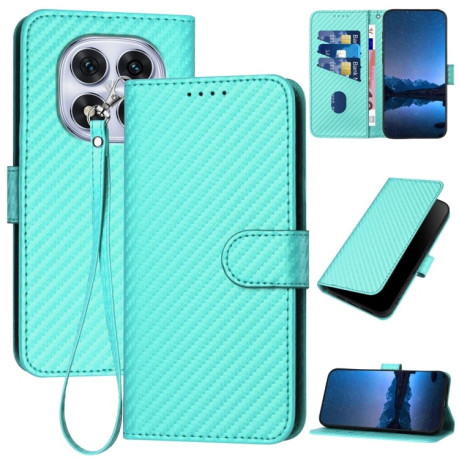 Чехол-книжка Carbon Fiber Texture на Xiaomi Redmi Note 14 Pro 5G/Poco X7 - голубой