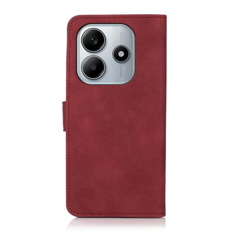 Чехол-книжка KHAZNEH Matte Texture для Xiaomi Redmi Note 14 4G 164.84mm - красный