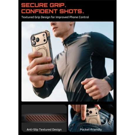 Оригінальний чохол Supcase UB Grip Mag з MagSafe на iPhone 17 Pro Max - Gold