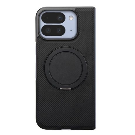 Чехол противоударный ViLi TCY Series Kevlar Leather Texture Rotating Holder на Google Pixel 10 Pro Fold — чёрный