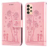 Чехол-книжка Embossing Rose Couple для Samsung Galaxy A13 4G - розовый