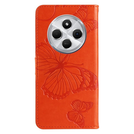 Чохол-книжка Embossed Butterfly для Xiaomi Redmi 14C 4G/Poco C75/Redmi A4 5G - помаранчевий