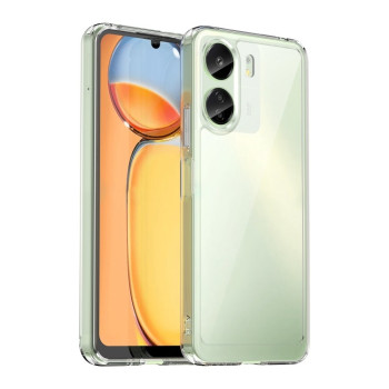 Протиударний чохол Colorful Acrylic Series із кольоровою силіконовою боковиною на Xiaomi Redmi 13C/Poco C65 - прозорий