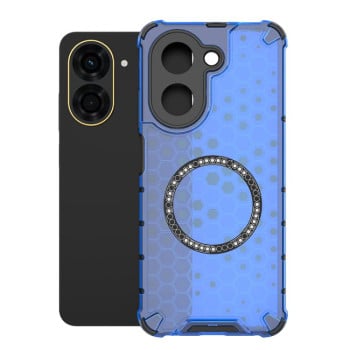 Противоударный чехол Honeycomb Magnetic Ring Shockproof на Xiaomi Redmi A5 4G 171.7mm / Poco C71 - синий