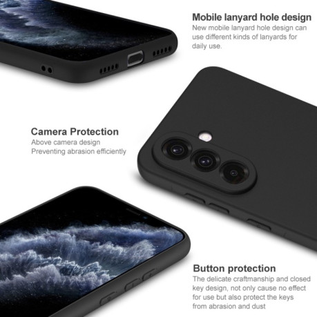 Противоударный чехол IMAK UC-3 Series Shockproof Frosted TPU на Samsung Galaxy A56 5G - черный