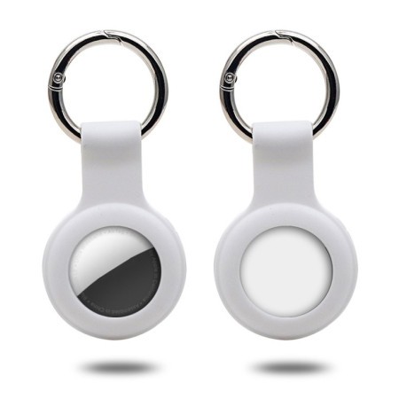 Силіконовий брелок з карабіном Keychain Ring для AirTag - білий
