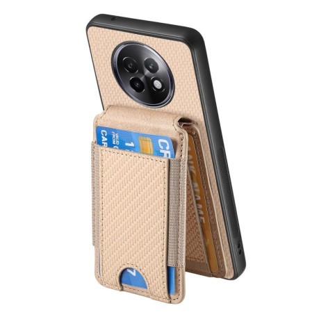 Чохол Cross Leather Ring Vertical Zipper Wallet для Realme 13 Pro / 13 Pro+ - хакі