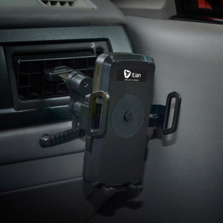 Беспроводная Зарядная станция автомобильная Itian Universal 360 Degree Rotation 5.4cm - 8.4cm Black для Samsung/ iPhone