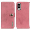 Чохол-книжка KHAZNEH Cowhide Texture для Samsung Galaxy S25 Edge 5G - рожевий