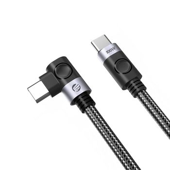 Кабель Orico C2C PD100W Laptop USB-C угловой 0,5 м на устройства с USB-C — черный