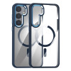 Противоударный чехол Highly Transparent MagSafe на Samsung Galaxy S24 5G - синий