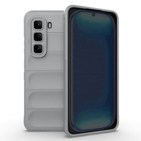 Силиконовый чехол Magic Flannel на Infinix Hot 50 Pro 4G Global - серый