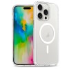 Ударозахисний чохол Glitter Powder TPU Hybrid PC MagSafe на iPhone 16 Pro - прозорий