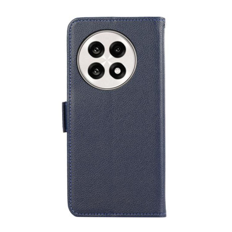 Кожаный чехол-книжка KHAZNEH Genuine Leather RFID для OnePlus 13R/Ace 5/Ace 5 Pro - синий