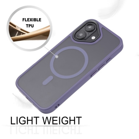 Чехол GEBEI Skin Feel MagSafe Magnetic для iPhone 16 - фиолетовый