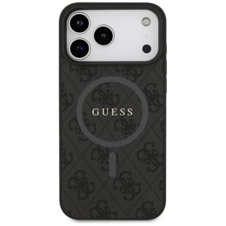 Оригинальный чехол Guess 4G Ring Classic Logo с MagSafe на iPhone 17 Pro Max - black