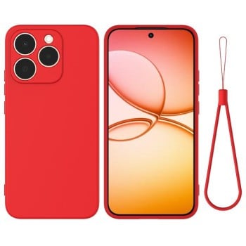 Силиконовый чехол Solid Color Liquid Silicone на Realme 15T 5G — красный