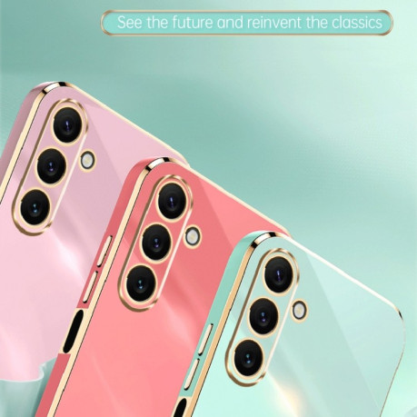 Противоударный чехол XINLI Straight Edge для Samsung Galaxy A24 4G - розовый