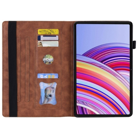 Чохол-книжка Splicing Series на Xiaomi Redmi Pad 2 Pro / Pro 12.1 — коричневий