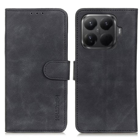 Чехол-книжка KHAZNEH с матовой фактурой Cowhide и магнитным хлястиком на Xiaomi 15T Pro 5G Global - черный
