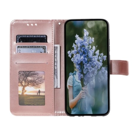 Чехол-книжка Totem Flower для Xiaomi 15 Pro - розовое золото