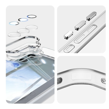 Противоударный чехол MagSafe Acrylic Hybrid для Samsung Galaxy A16 5G - белый