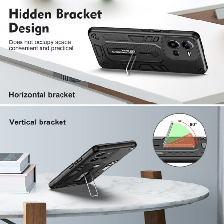 Протиударний чохол Variety Brave Armor Finger Loop Holder для Vivo V25 5G / V25e - чорний