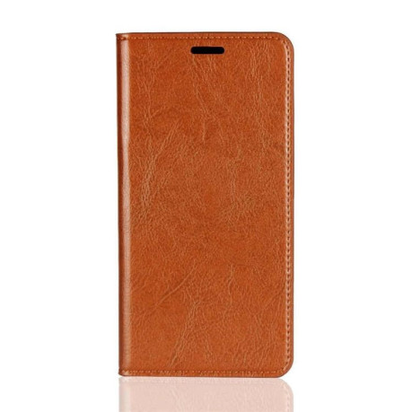 Кожаный чехол-книжка EsCase на Samsung Galaxy S10+ / S10 Plus-коричневый