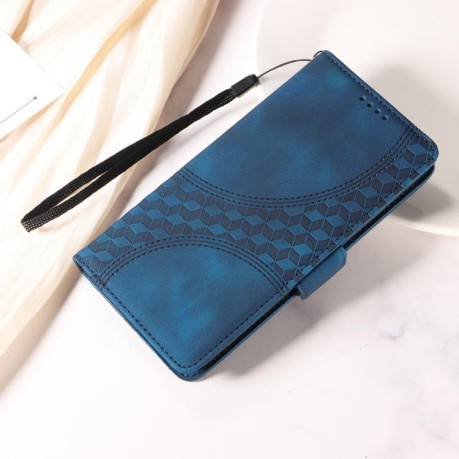 Чехол-книжка Embossed Rhombus Starry Leather для Xiaomi Redmi Note 14 4G 164.84mm - синий