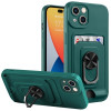 Протиударний чохол Ring Kickstand для iPhone 14 Pro Max - зелений
