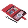 Чохол-книжка ViLi GHB Series MagSafe Magnetic Zipper Leather для Samsung S23 FE - червоний