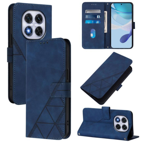 Чохол-книжка Crossbody 3D Embossed Flip Leather на Xiaomi Poco X7 - синій