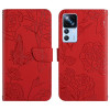 Чохол-книжка Skin Feel Butterfly Embossed Xiaomi Redmi K50 Ultra/12T/12T Pro - червоний