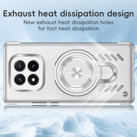 Протиударний чохол Ice Feeling Cooling MagSafe Magnetic для Xiaomi Redmi Note 14 Pro 5G/Poco X7 - сріблястий