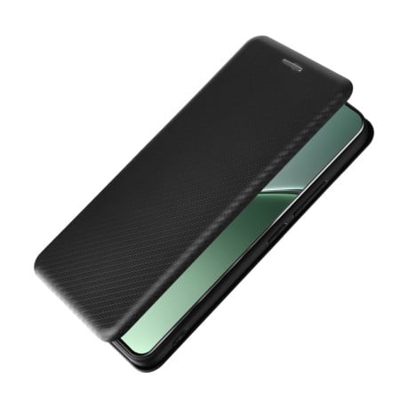Чехол-книжка Carbon Fiber Texture на Xiaomi 15 - черный