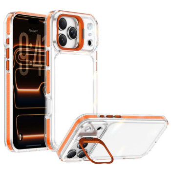 Чохол Escase з акрилу та TPU з рамкою-тримачем камери на iPhone 18 Pro Max — прозорий оранжевий