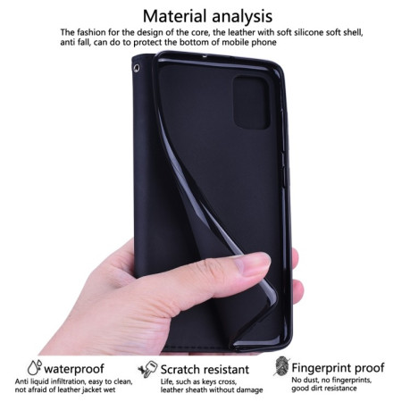 Чехол-книжка Frosted Business Magnetic на Xiaomi Redmi 10X / Note 9 - черный