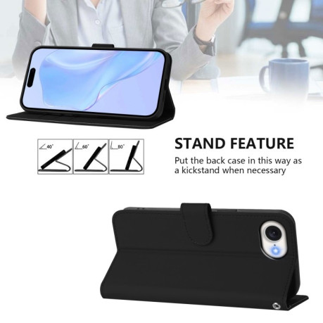 Чехол-книжка Skin Feel S-type для iPhone 16e - черный