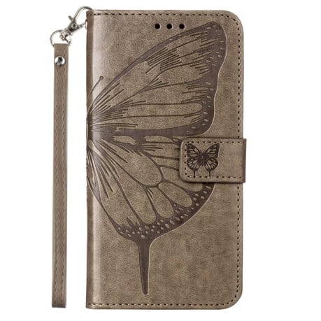 Чехол-книжка Embossed Butterfly для Realme 9 Pro/OnePlus Nord CE 2 Lite 5G - серый